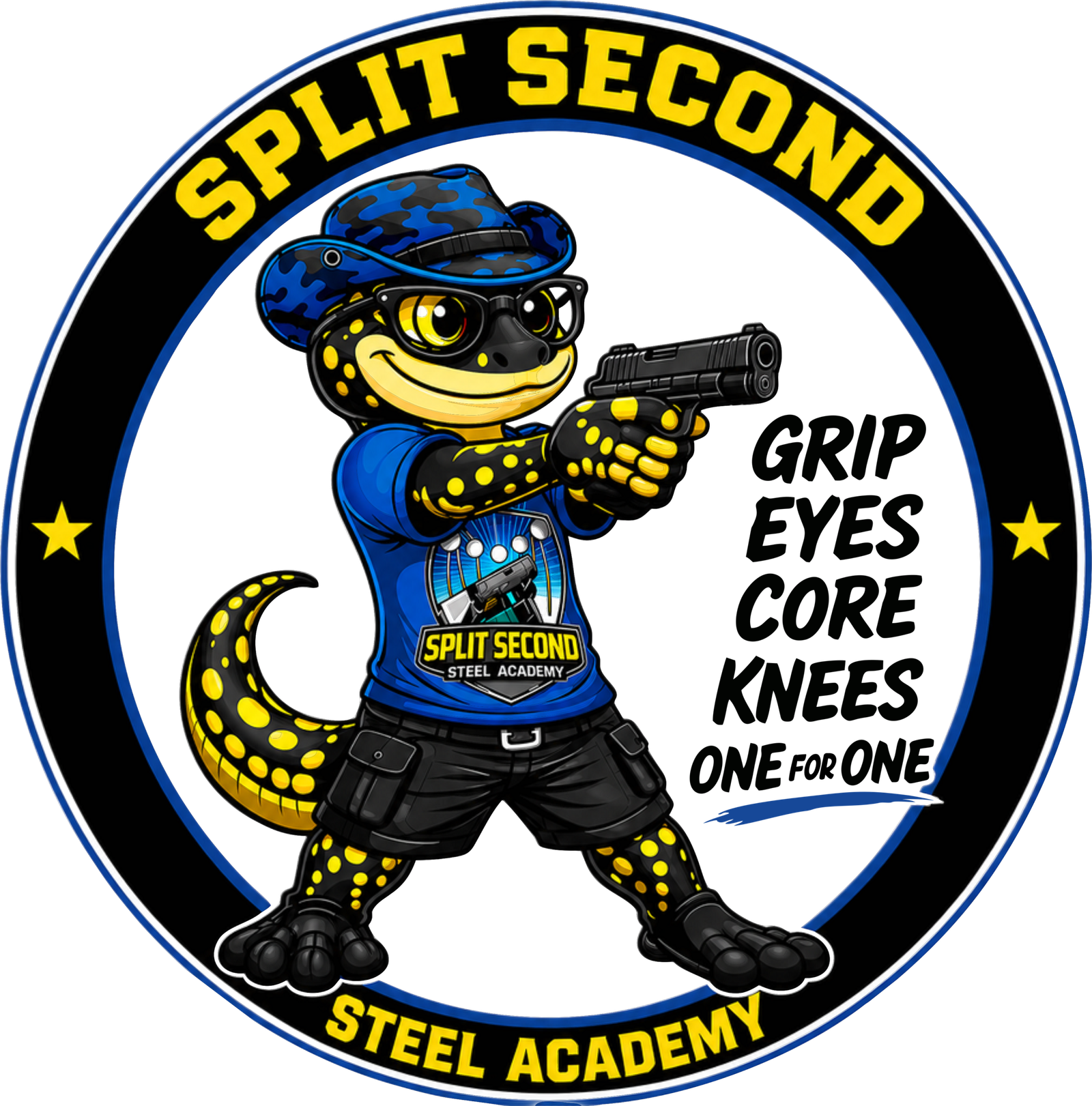 Split Second Steel Academy Gecko Logo